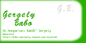 gergely babo business card